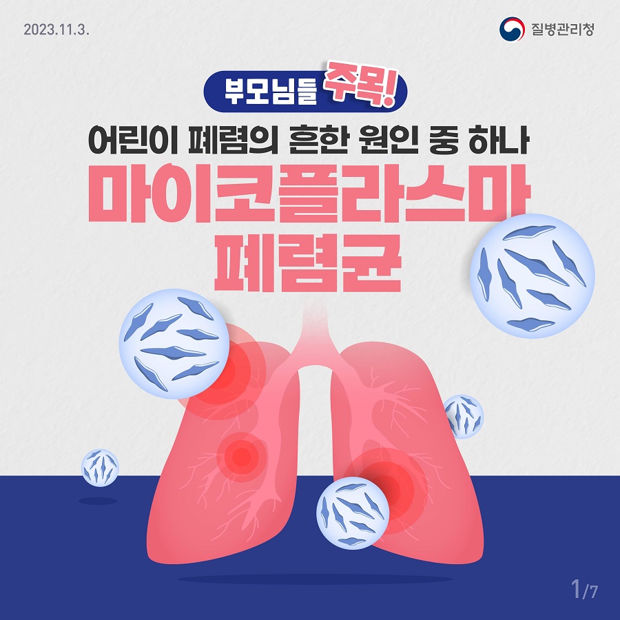 어린이 폐렴의 흔한 원인 중 하나 ‘마이코플라즈마 폐렴균’1